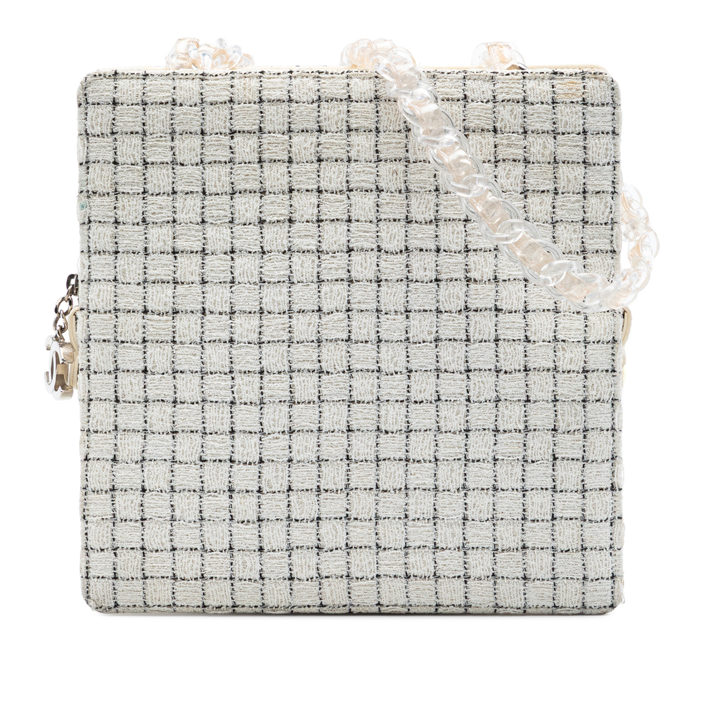 Pre-Loved Chanel Tweed and Resin Zipped Shopping Bag